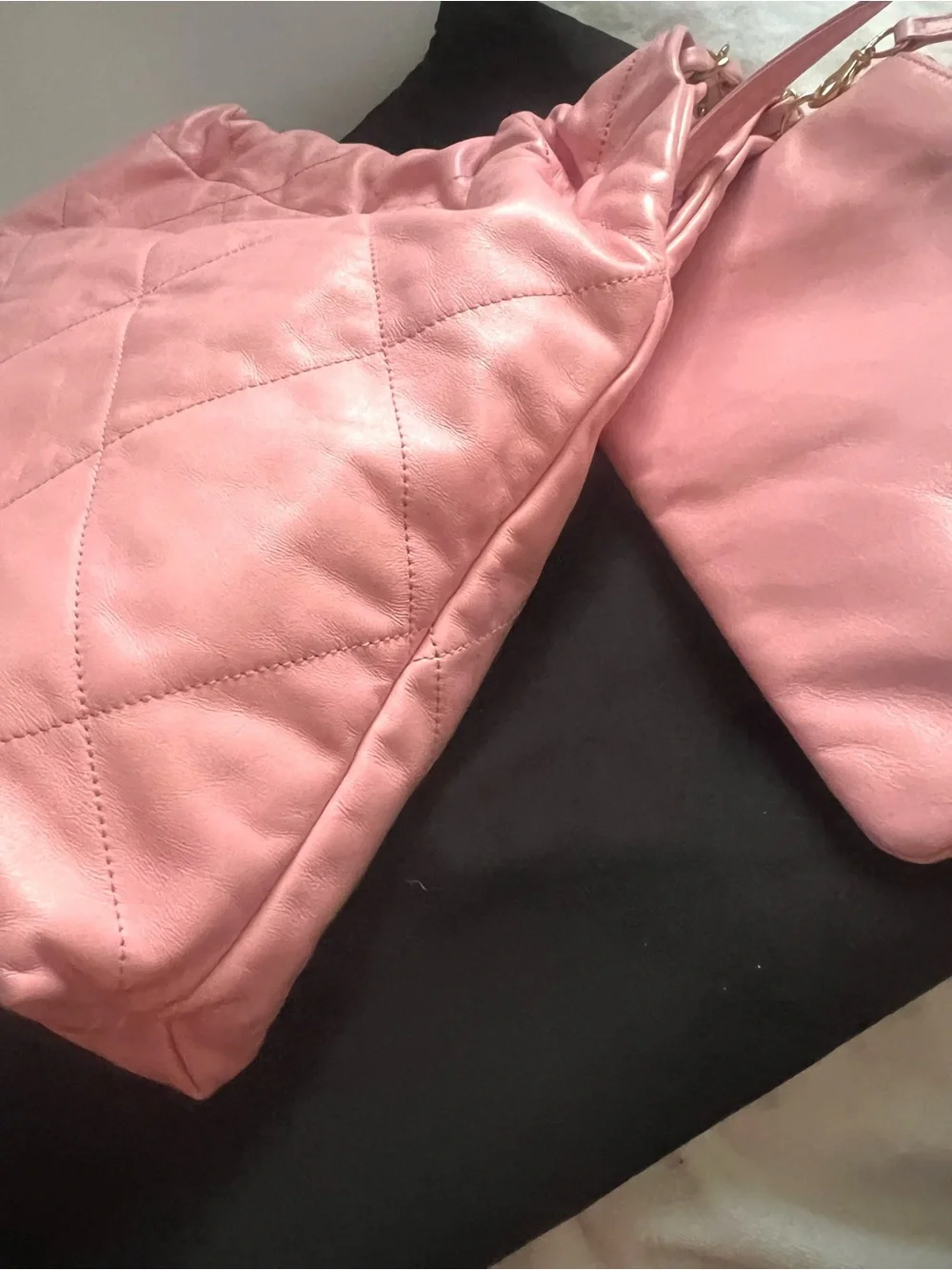 Chanel 22 Pink Calfskin Hobo Bag GHW